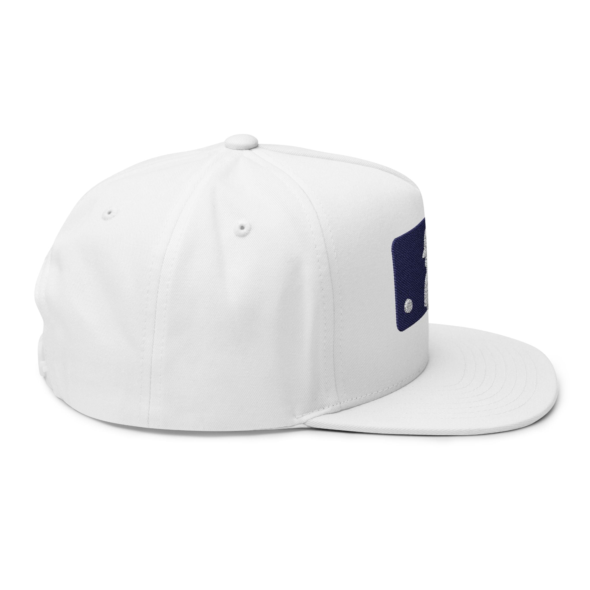 Flat Bill Cap — Embroidered Baseball Logo Snapback - Etna Gift