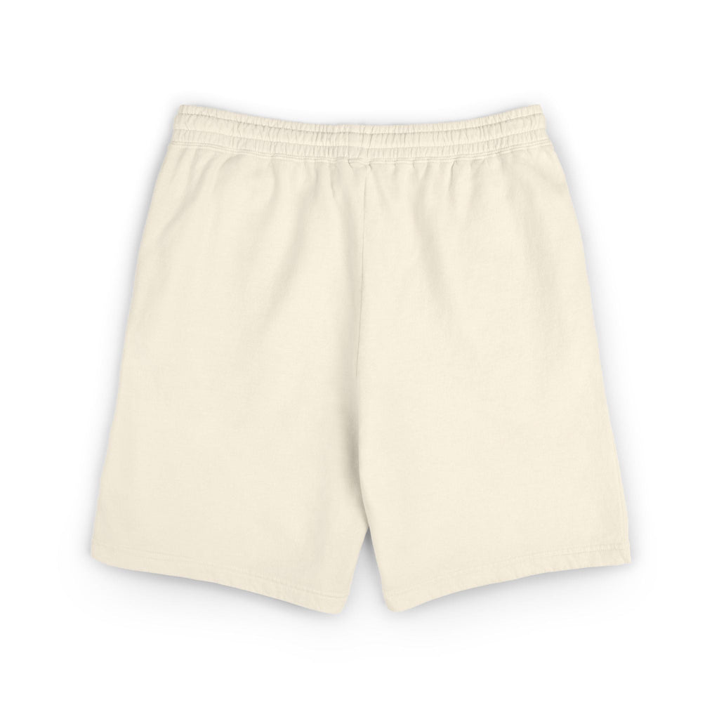 Fleece Sweat Shorts Cream Lightweight Lounge Shorts with Purple NY Logo - Etna Gift