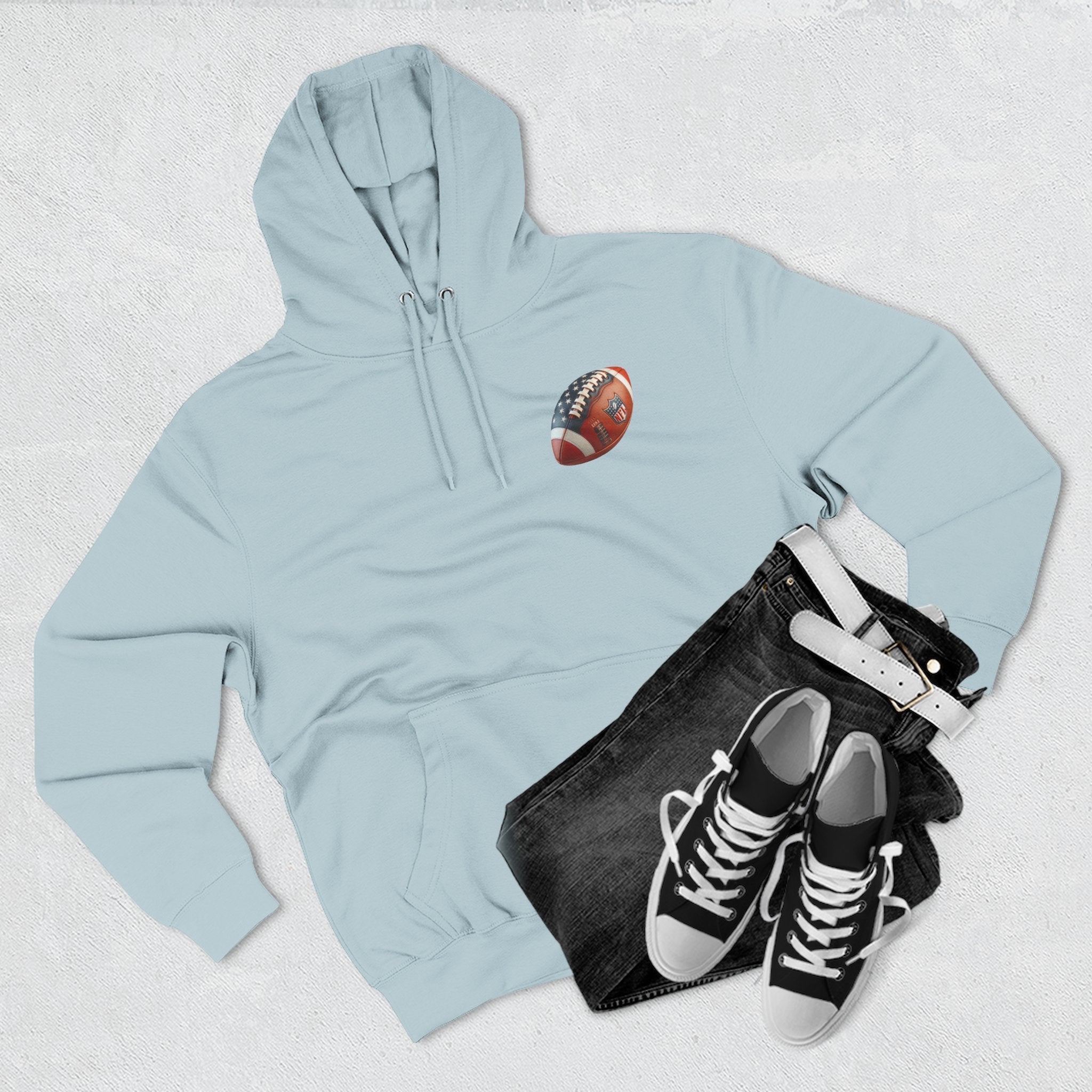 Football Helmet Skull Hoodie Graphic Fleece Pullover for Fans - Etna Gift