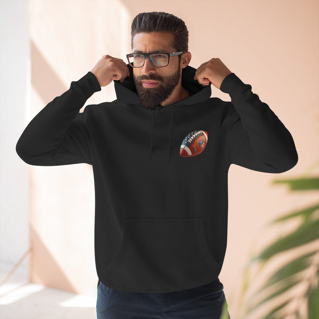 Football Helmet Skull Hoodie Graphic Fleece Pullover for Fans - Etna Gift