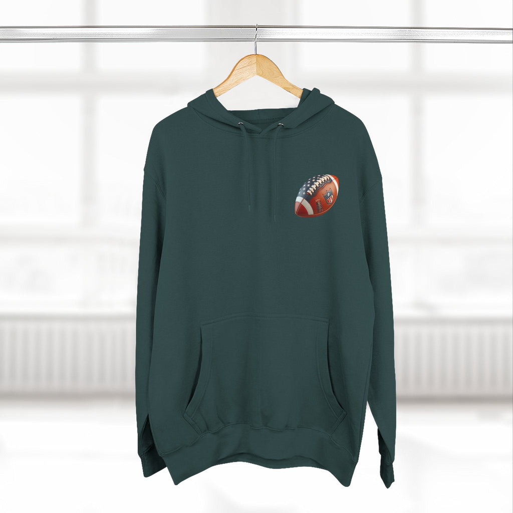 Football Helmet Skull Hoodie Graphic Fleece Pullover for Fans - Etna Gift