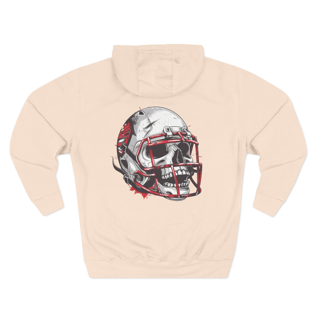 Football Helmet Skull Hoodie Graphic Fleece Pullover for Fans - Etna Gift