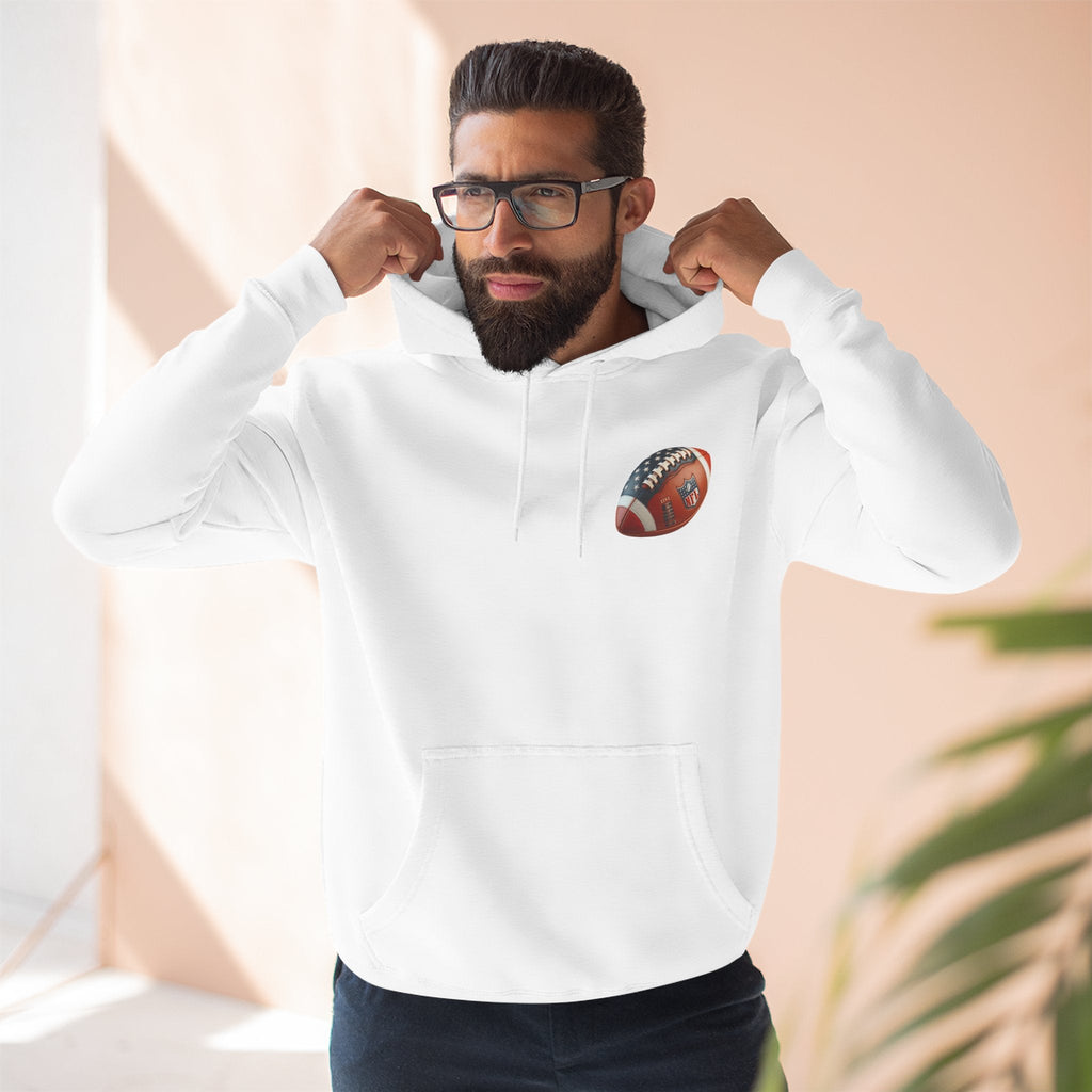 Football Helmet Skull Hoodie Graphic Fleece Pullover for Fans - Etna Gift