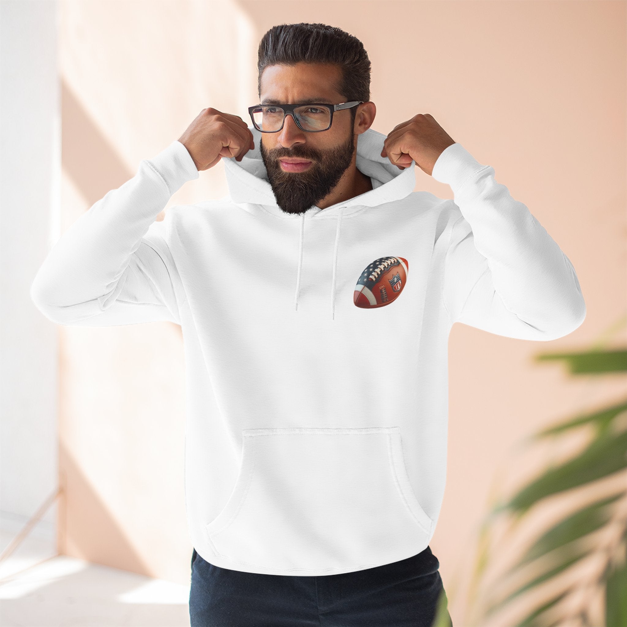 Football Helmet Skull Hoodie Graphic Fleece Pullover for Fans - Etna Gift