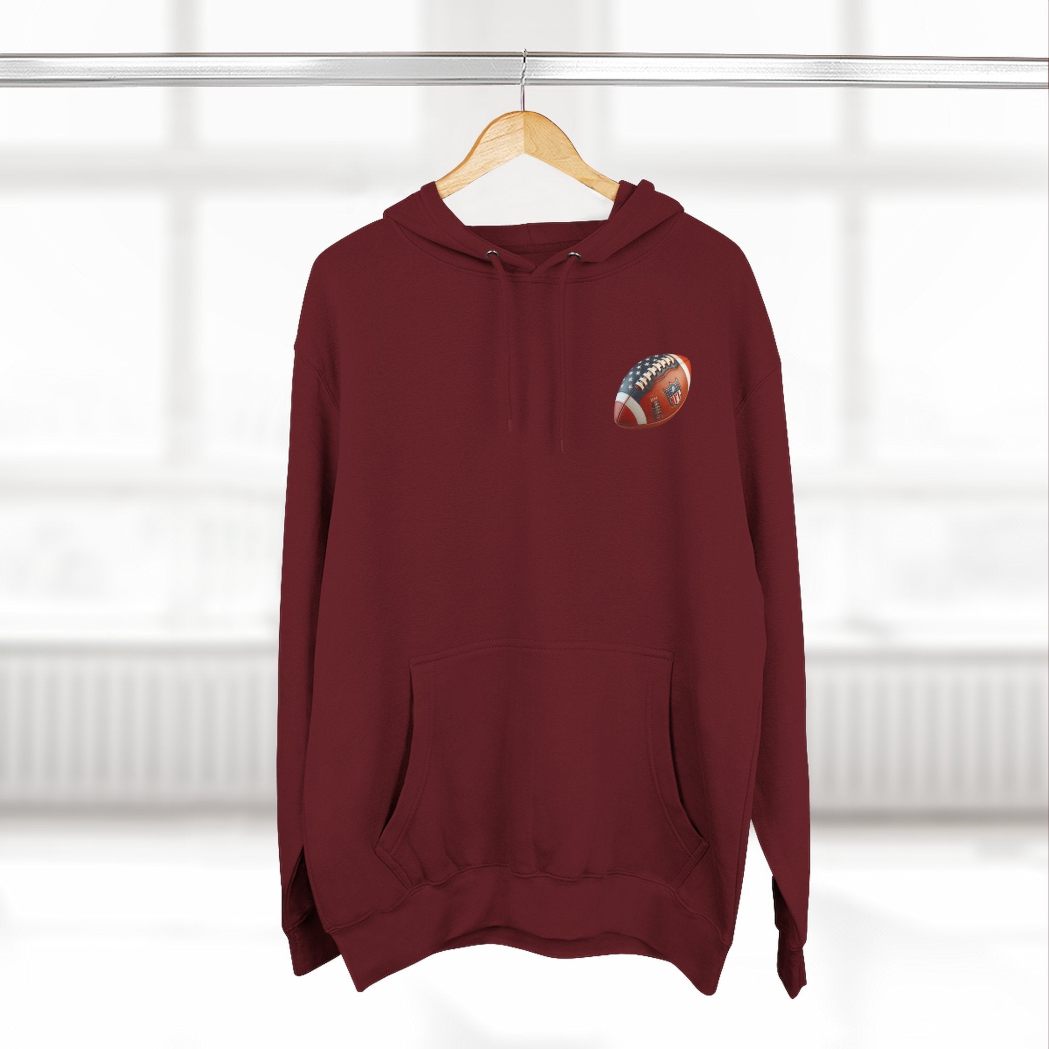 Football Helmet Skull Hoodie Graphic Fleece Pullover for Fans - Etna Gift