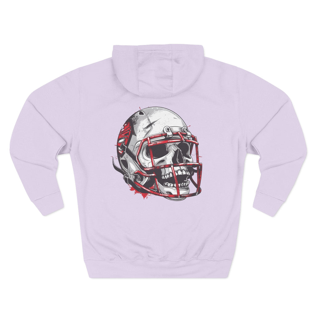 Football Helmet Skull Hoodie — Graphic Fleece Pullover for Fans - Etna Gift