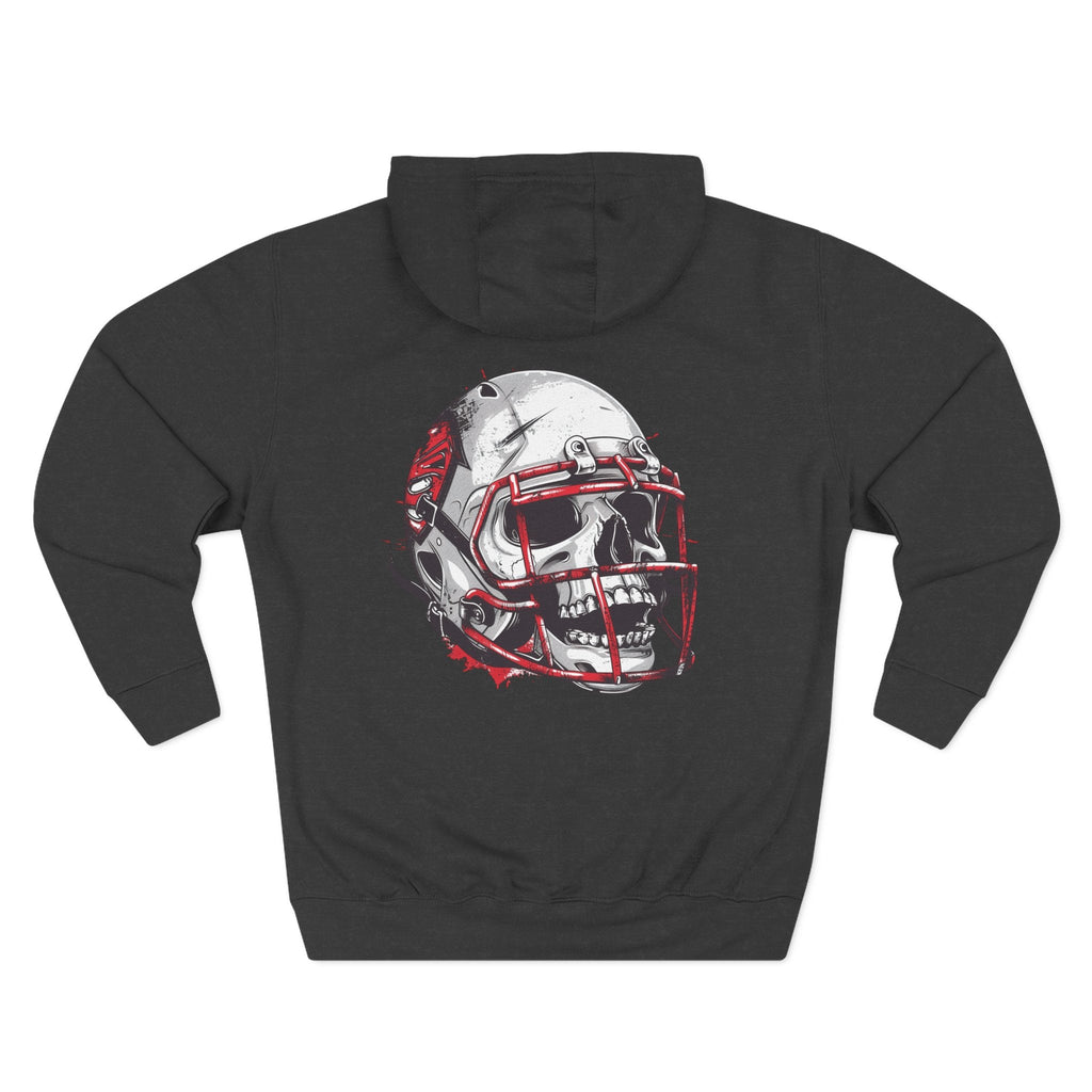 Football Helmet Skull Hoodie Graphic Fleece Pullover for Fans - Etna Gift