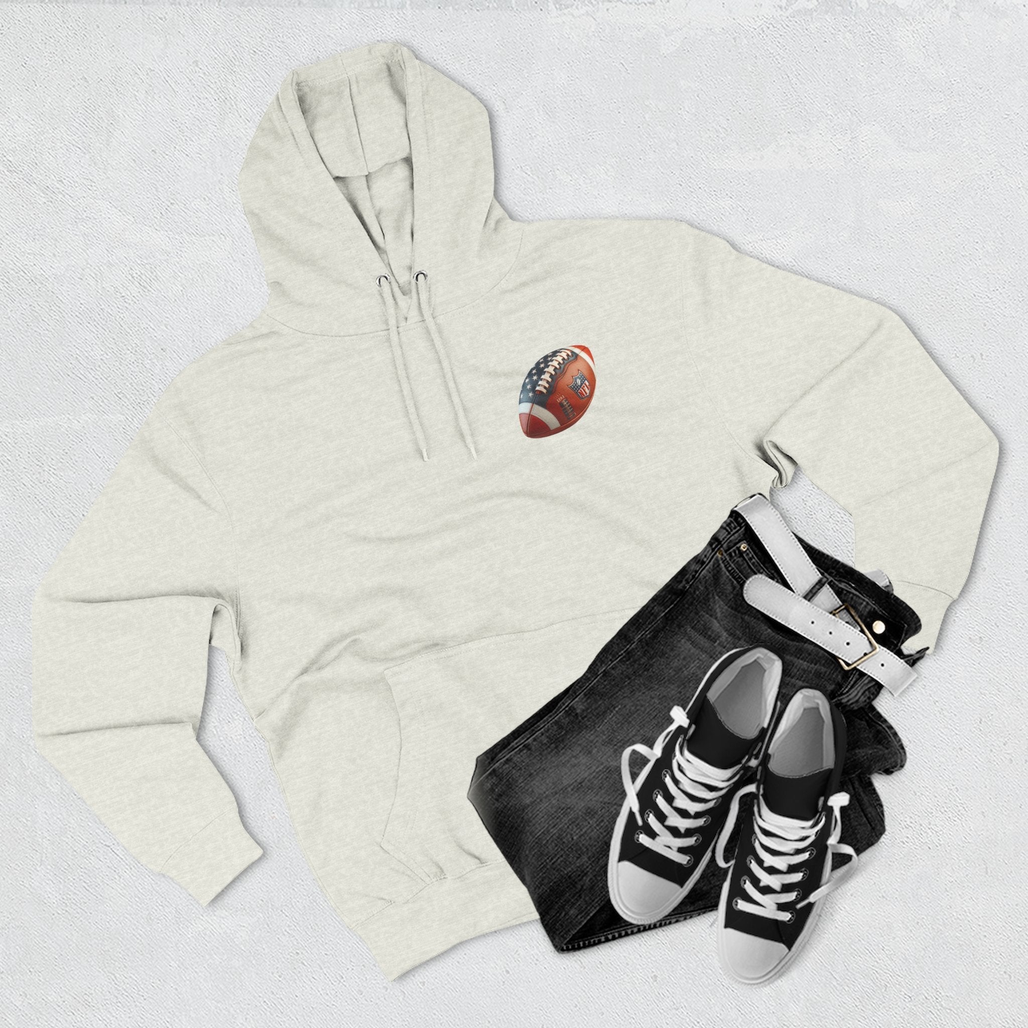 Football Helmet Skull Hoodie Graphic Fleece Pullover for Fans - Etna Gift