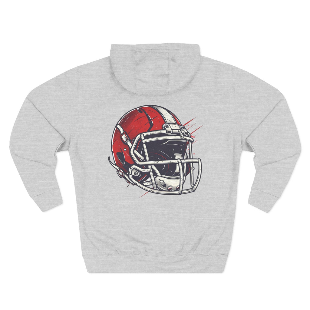 Football Helmet Skull Hoodie Graphic Fleece Pullover for Fans - Etna Gift