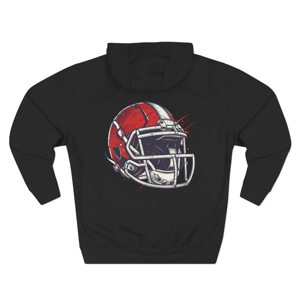 Football Helmet Skull Hoodie Graphic Fleece Pullover for Fans - Etna Gift