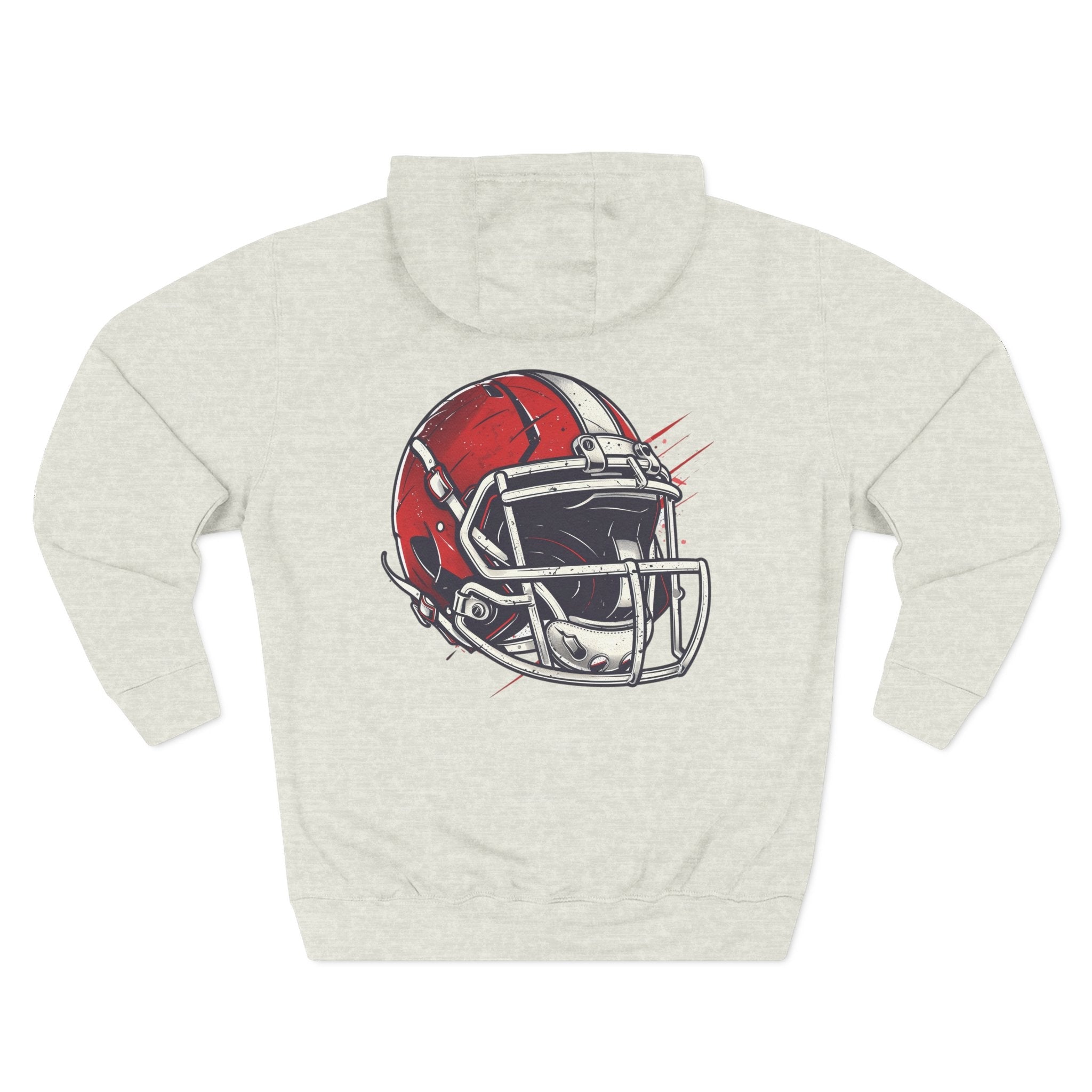 Football Helmet Skull Hoodie Graphic Fleece Pullover for Fans - Etna Gift