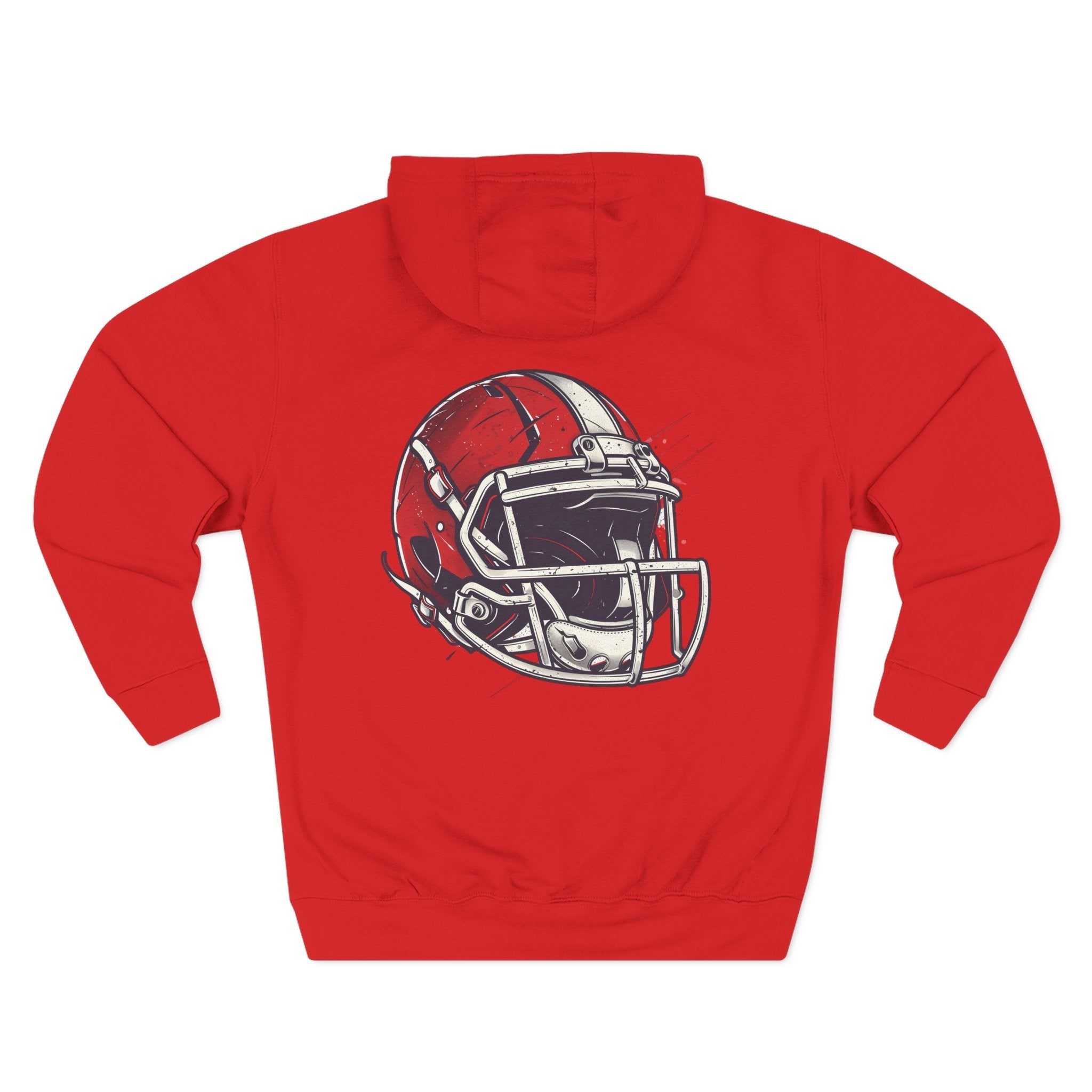 Football Helmet Skull Hoodie Graphic Fleece Pullover for Fans - Etna Gift