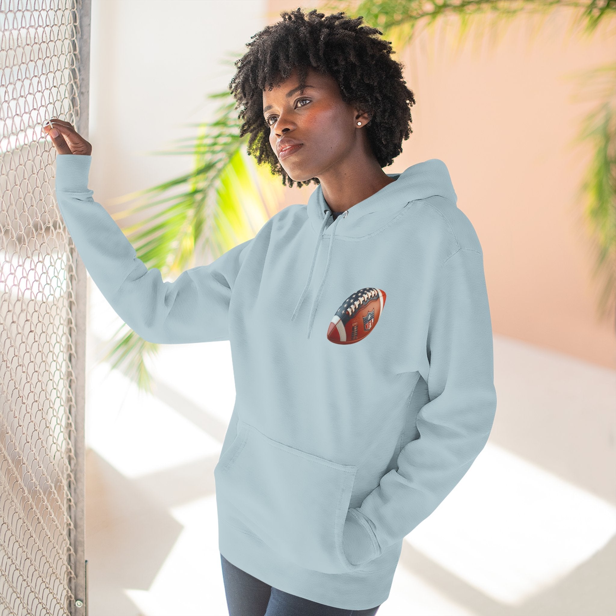 Football Helmet Skull Hoodie Graphic Fleece Pullover for Fans - Etna Gift