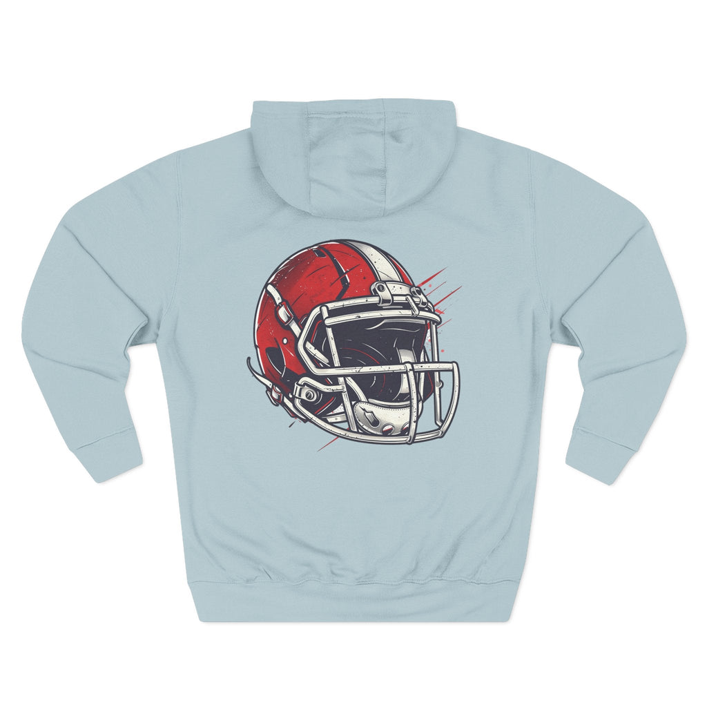 Football Helmet Skull Hoodie Graphic Fleece Pullover for Fans - Etna Gift