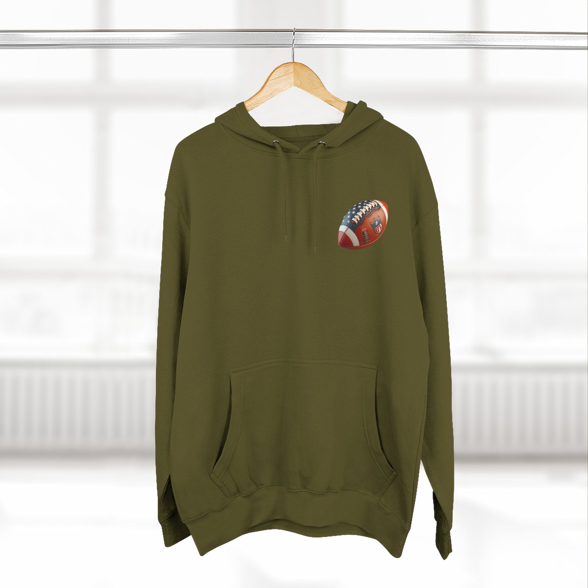 Football Helmet Skull Hoodie Graphic Fleece Pullover for Fans - Etna Gift