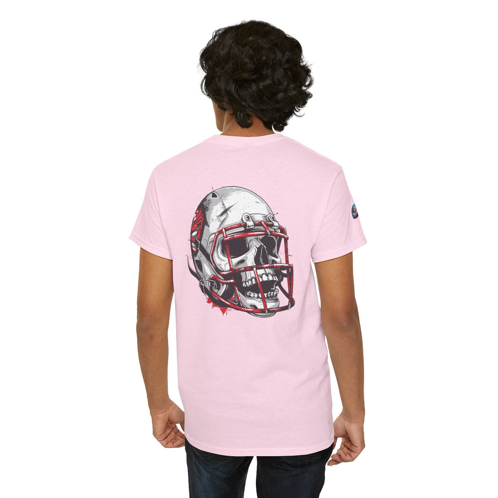 Football Helmet Skull Tee Grunge Sports Graphic T-Shirt - Etna Gift