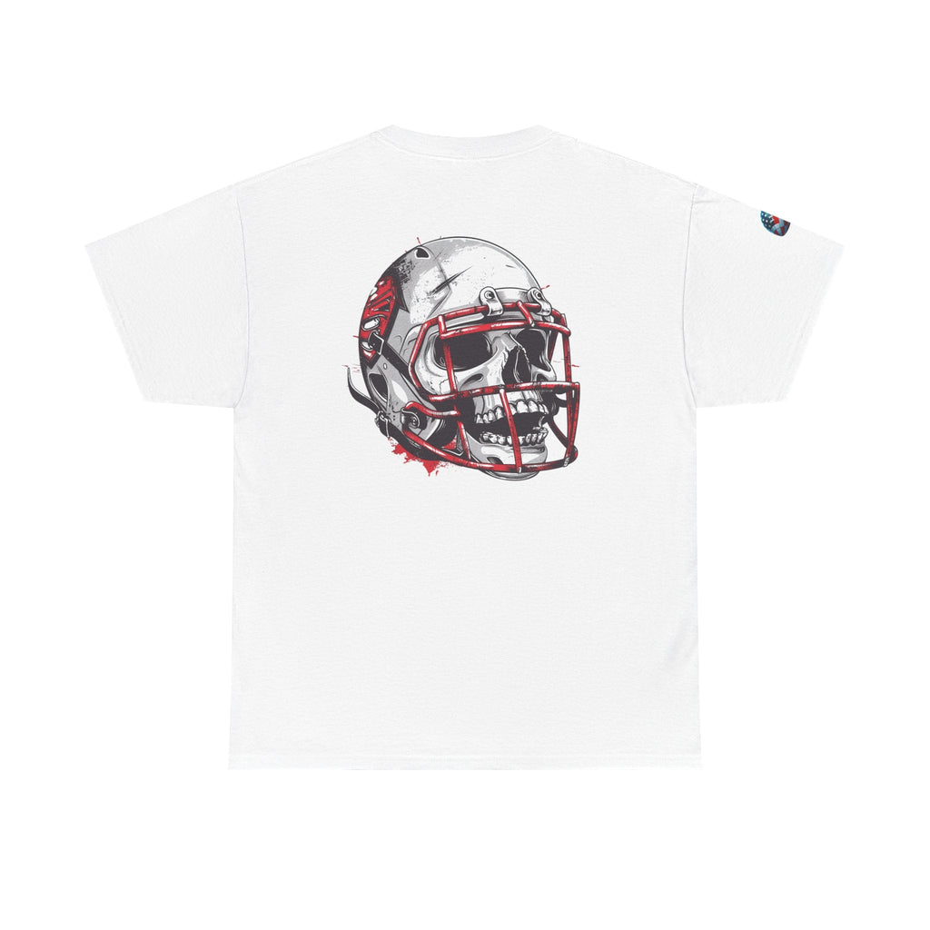 Football Helmet Skull Tee Grunge Sports Graphic T-Shirt - Etna Gift