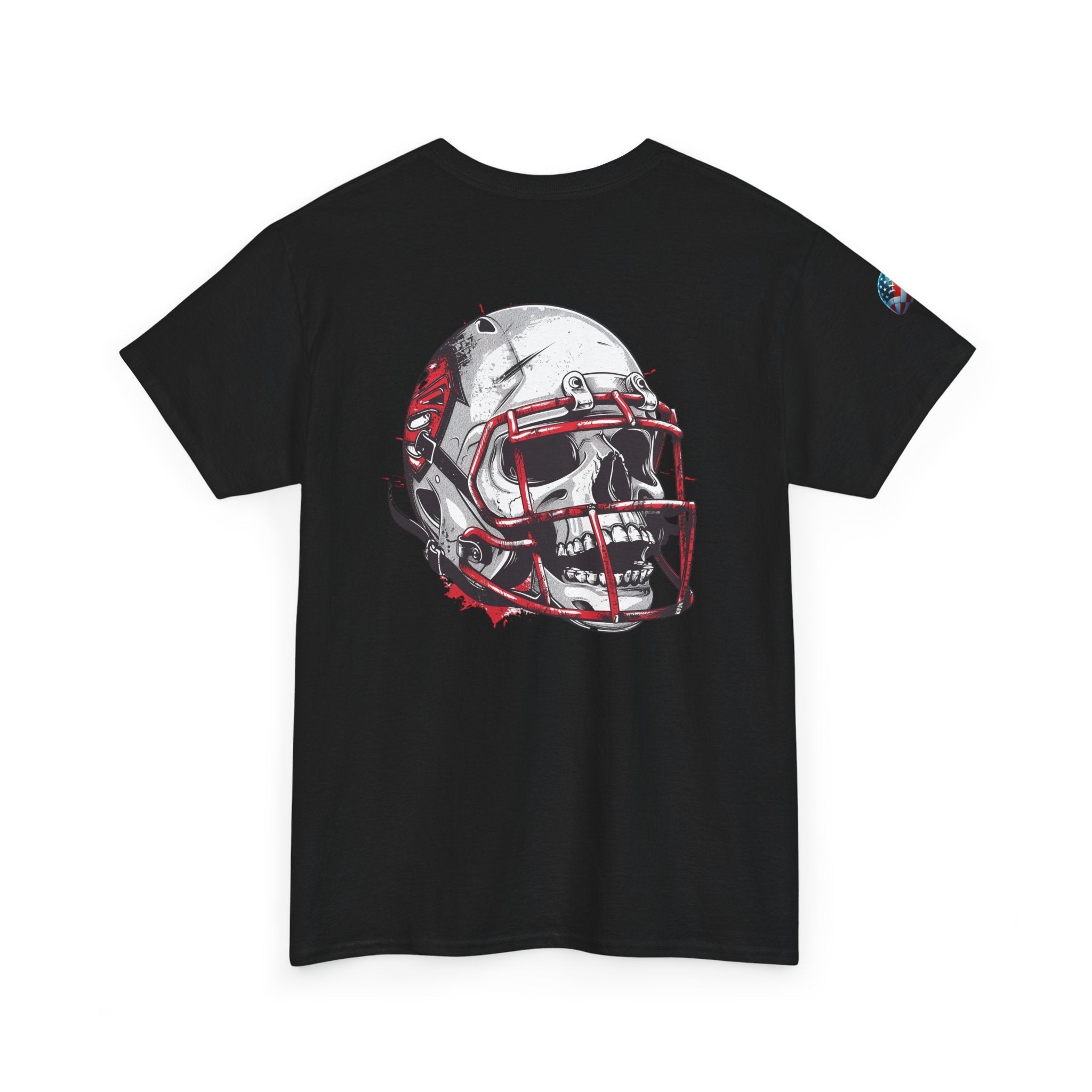 Football Helmet Skull Tee Grunge Sports Graphic T-Shirt - Etna Gift