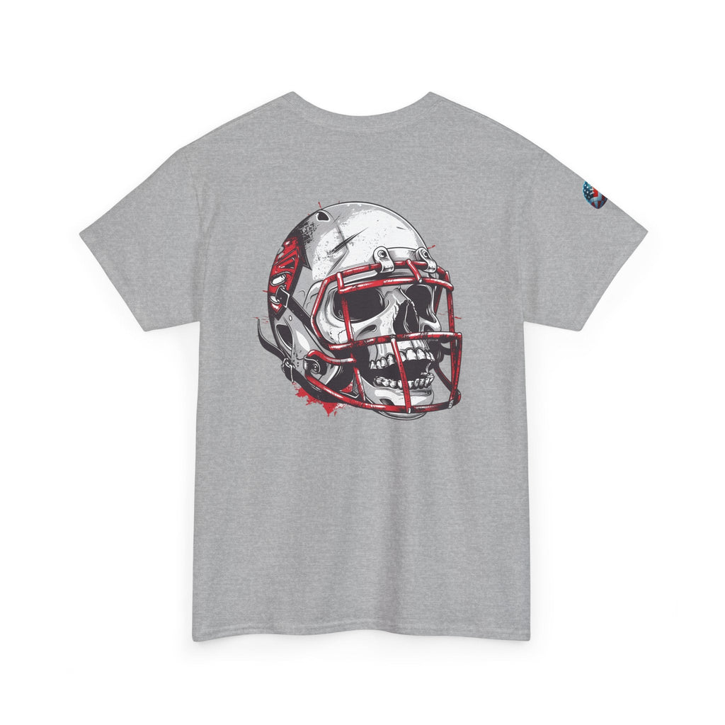 Football Helmet Skull Tee Grunge Sports Graphic T-Shirt - Etna Gift