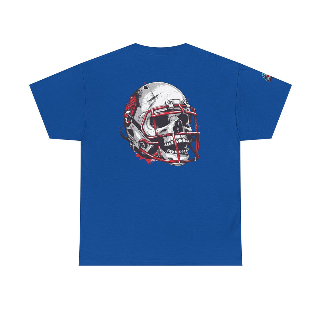 Football Helmet Skull Tee Grunge Sports Graphic T-Shirt - Etna Gift