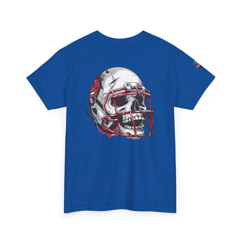 Football Helmet Skull Tee Grunge Sports Graphic T-Shirt - Etna Gift