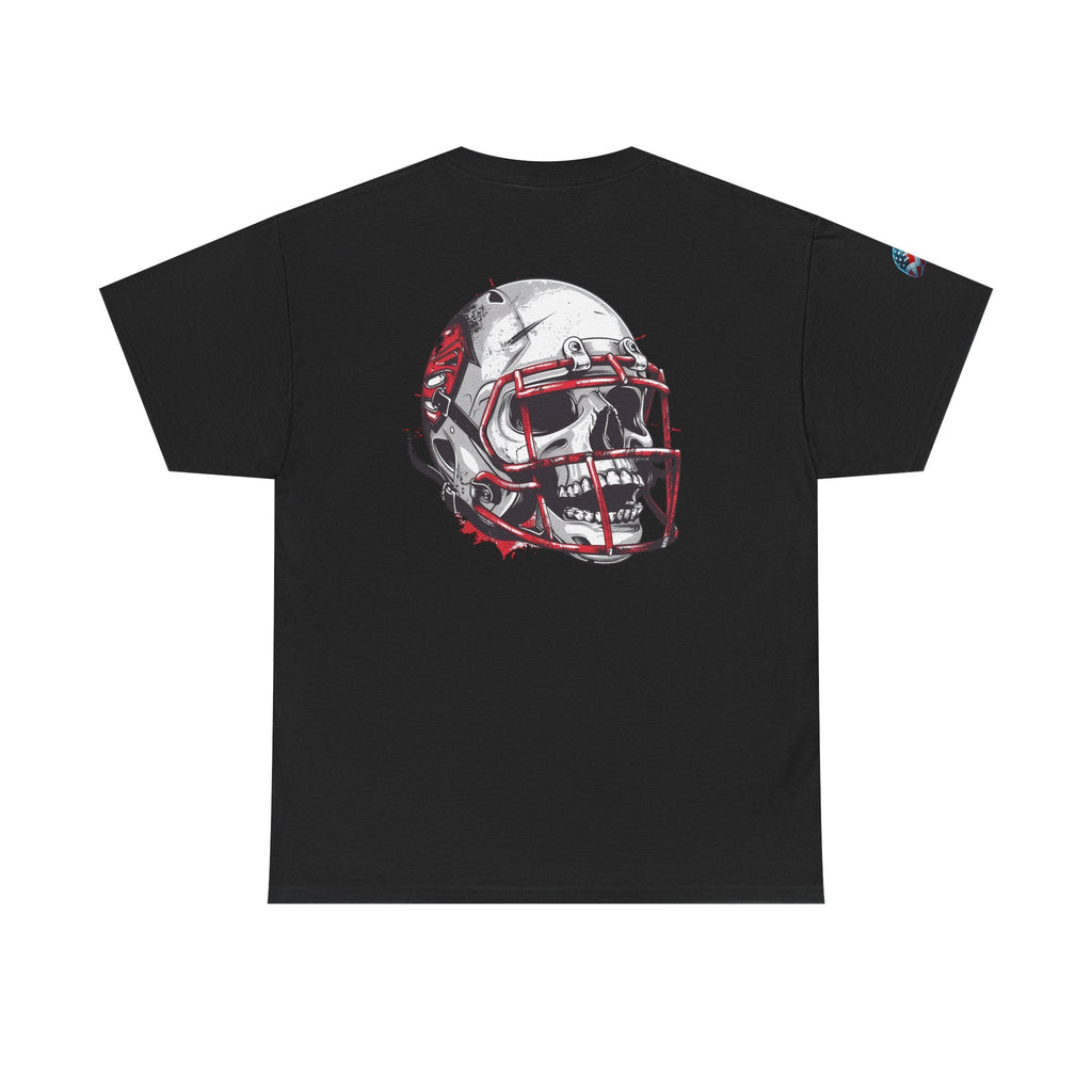 Football Helmet Skull Tee Grunge Sports Graphic T-Shirt - Etna Gift