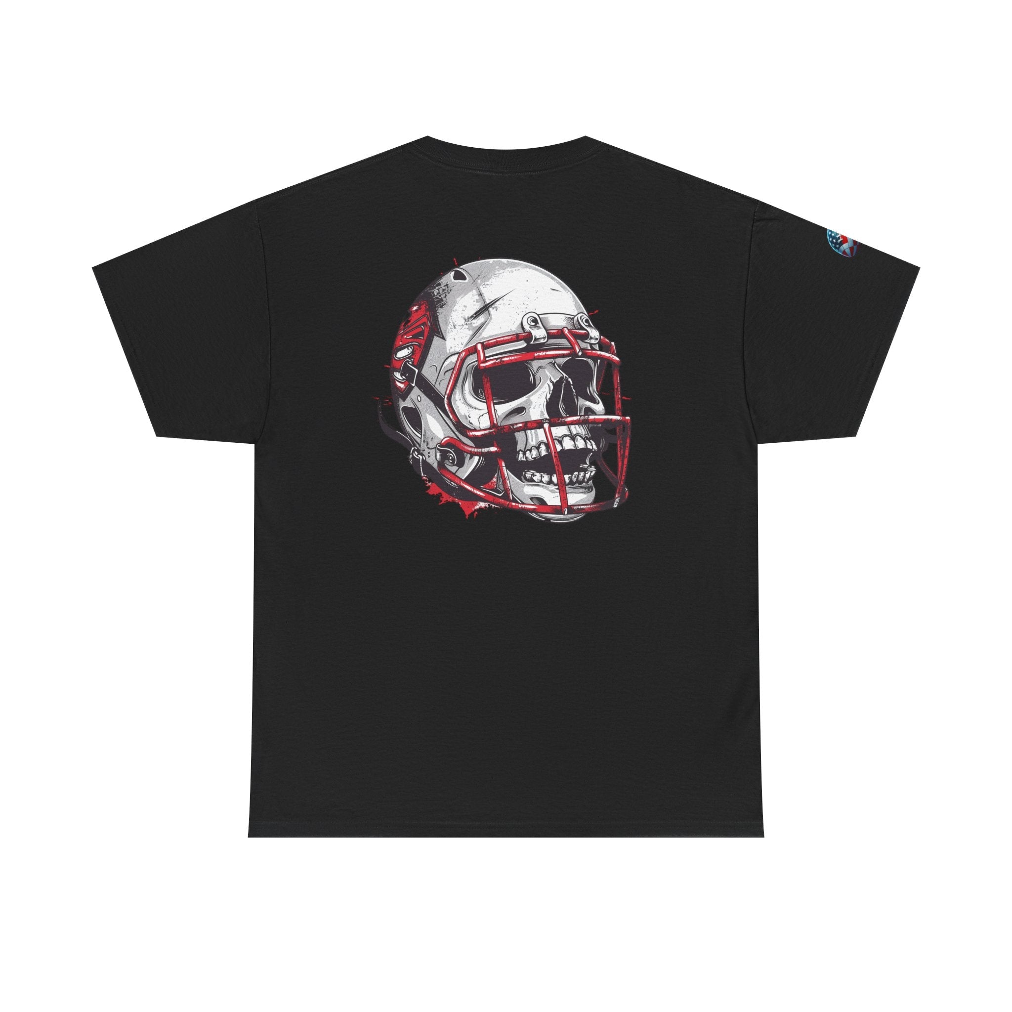 Football Helmet Skull Tee Grunge Sports Graphic T-Shirt - Etna Gift