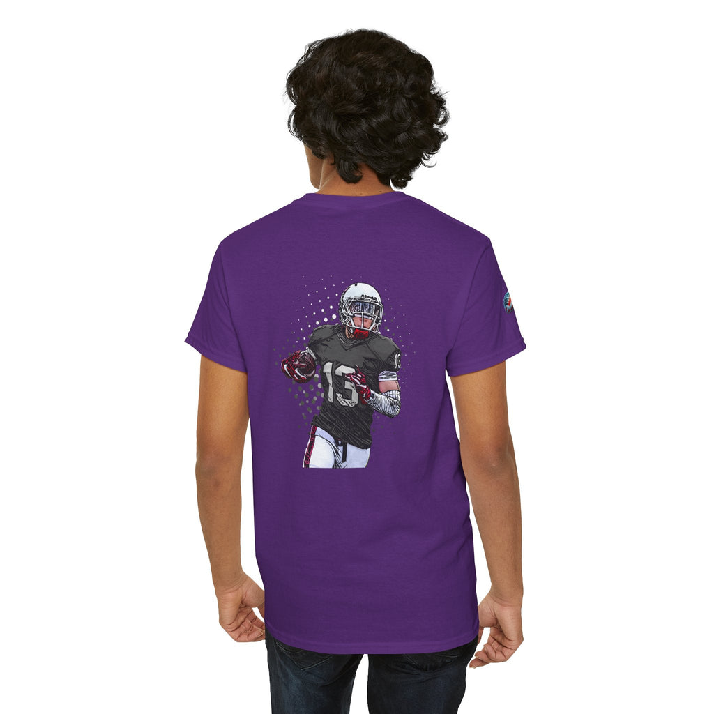 Football Player Graphic Tee Retro Gridiron Jersey Design - Etna Gift