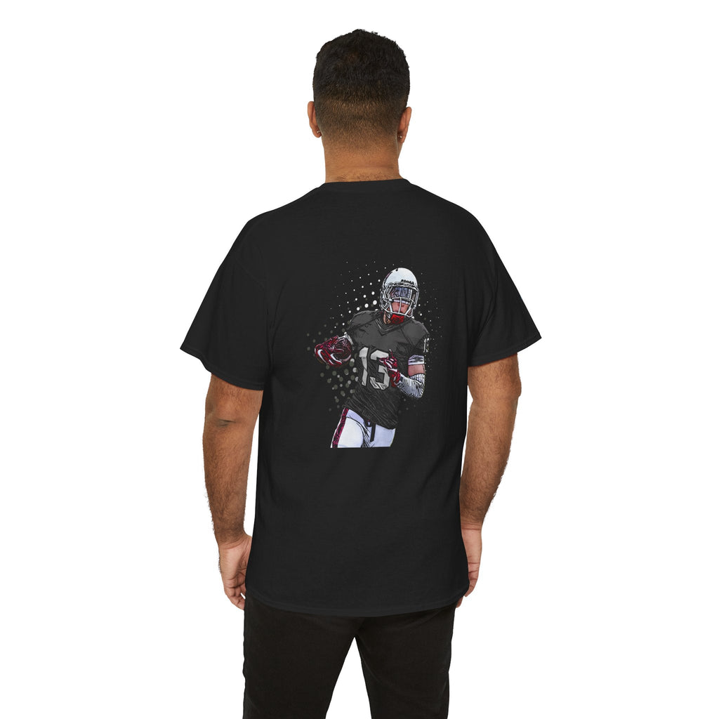 Football Player Graphic Tee Retro Gridiron Jersey Design - Etna Gift