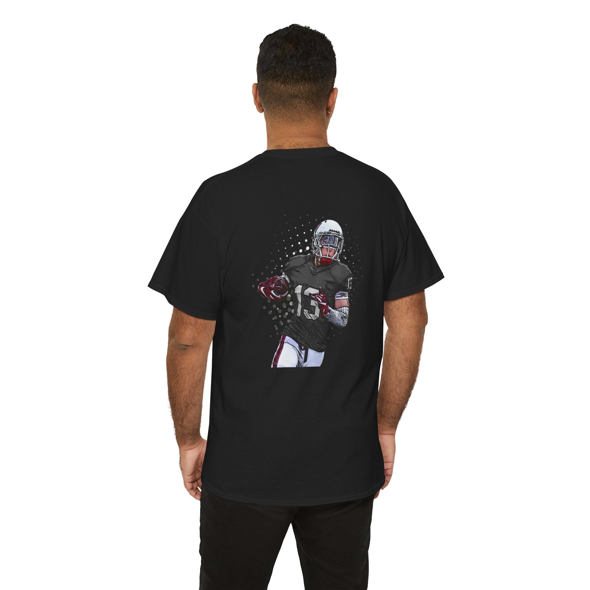 Football Player Graphic Tee Retro Gridiron Jersey Design - Etna Gift