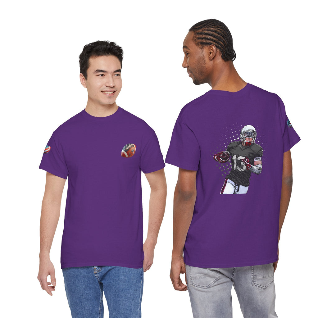 Football Player Graphic Tee Retro Gridiron Jersey Design - Etna Gift