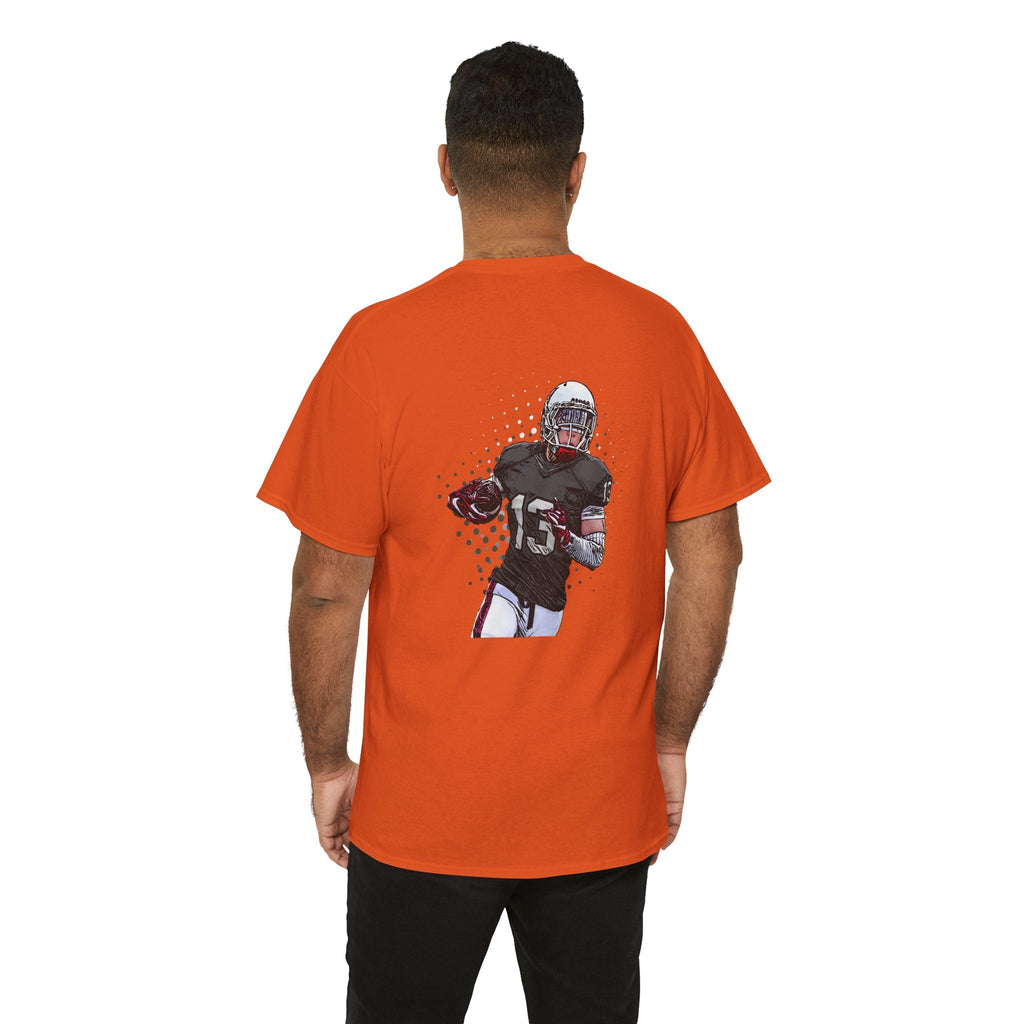 Football Player Graphic Tee Retro Gridiron Jersey Design - Etna Gift