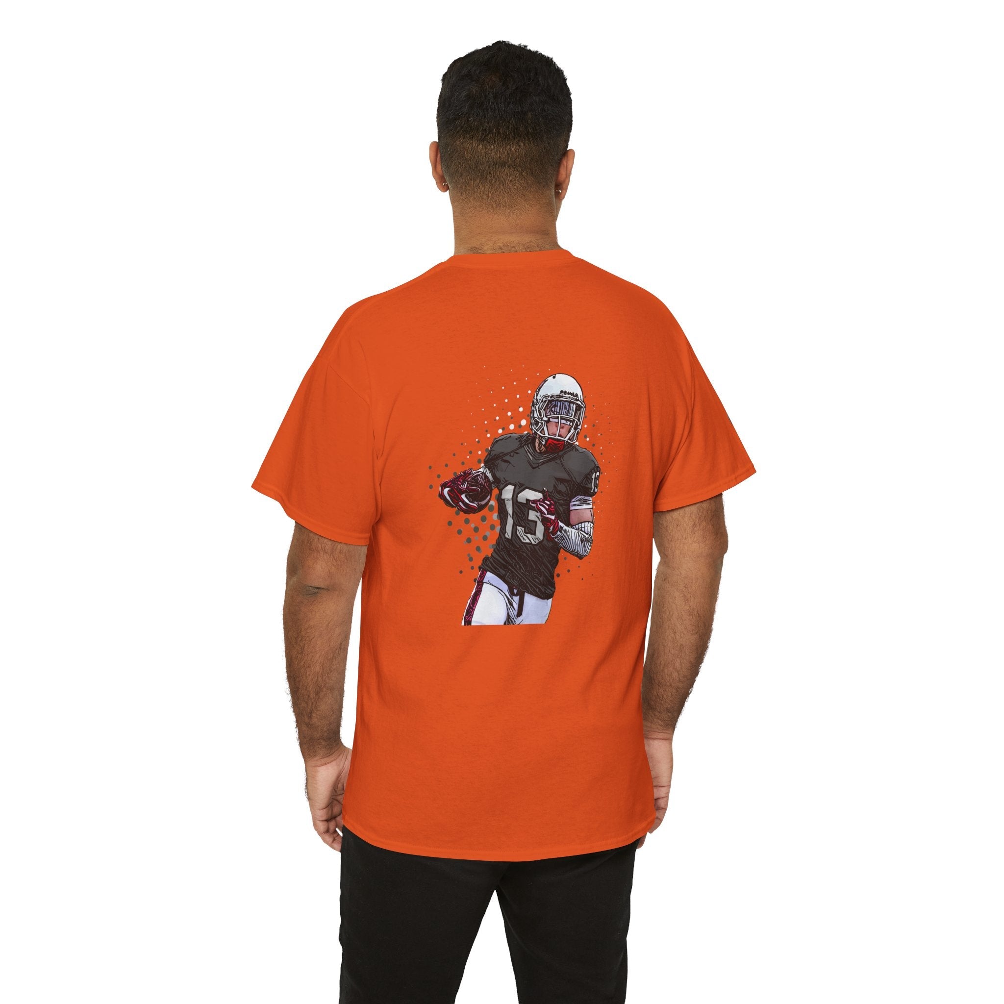 Football Player Graphic Tee Retro Gridiron Jersey Design - Etna Gift