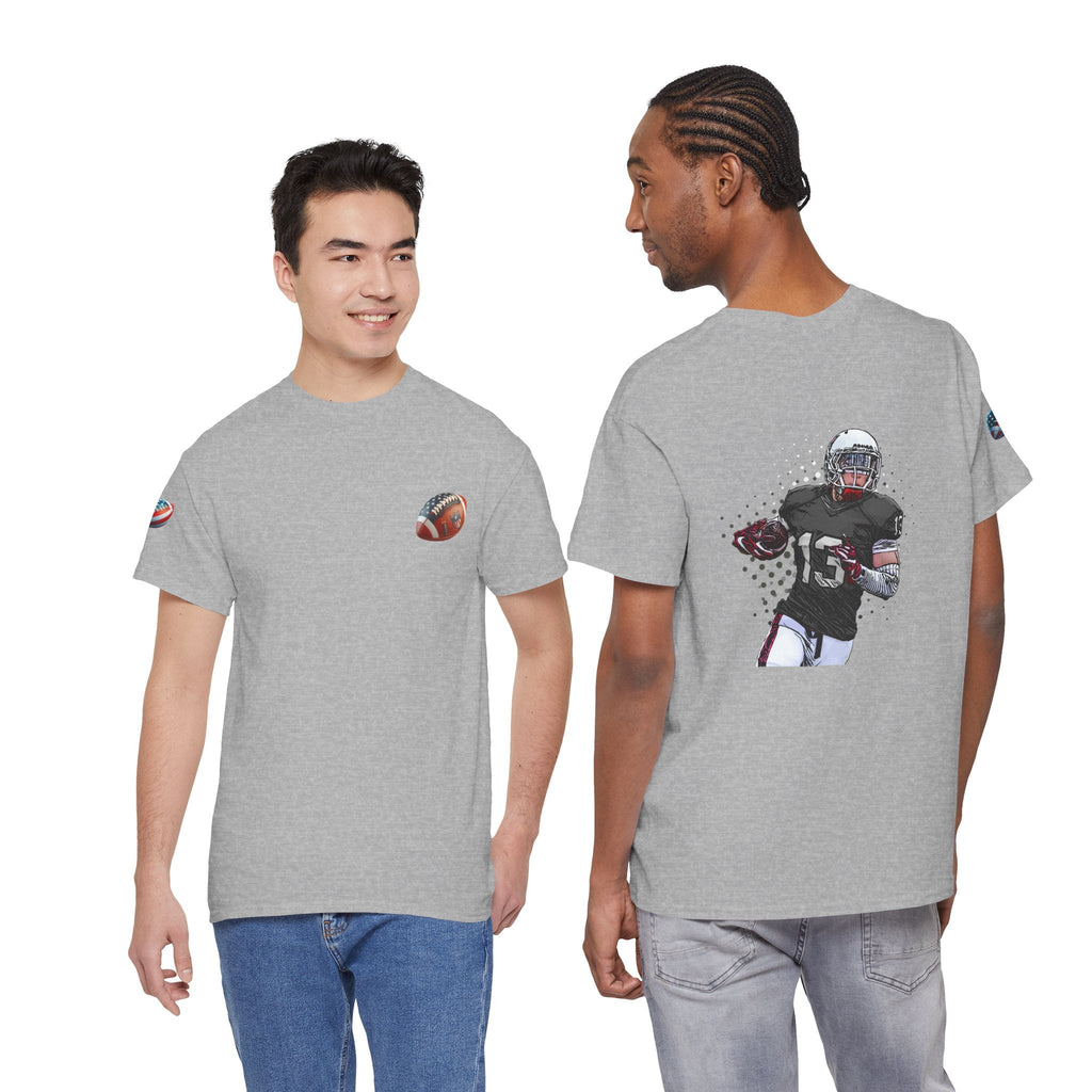 Football Player Graphic Tee Retro Gridiron Jersey Design - Etna Gift