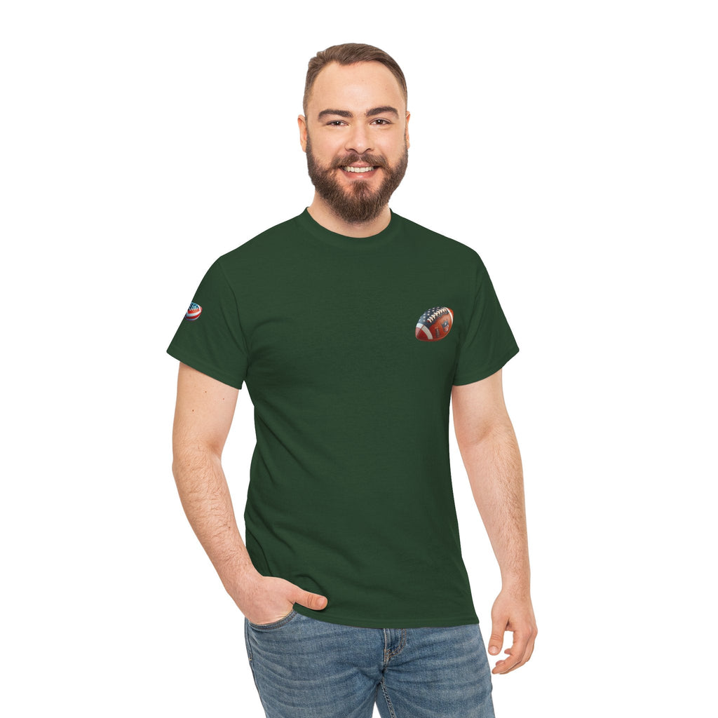 Football Player Graphic Tee Retro Gridiron Jersey Design - Etna Gift