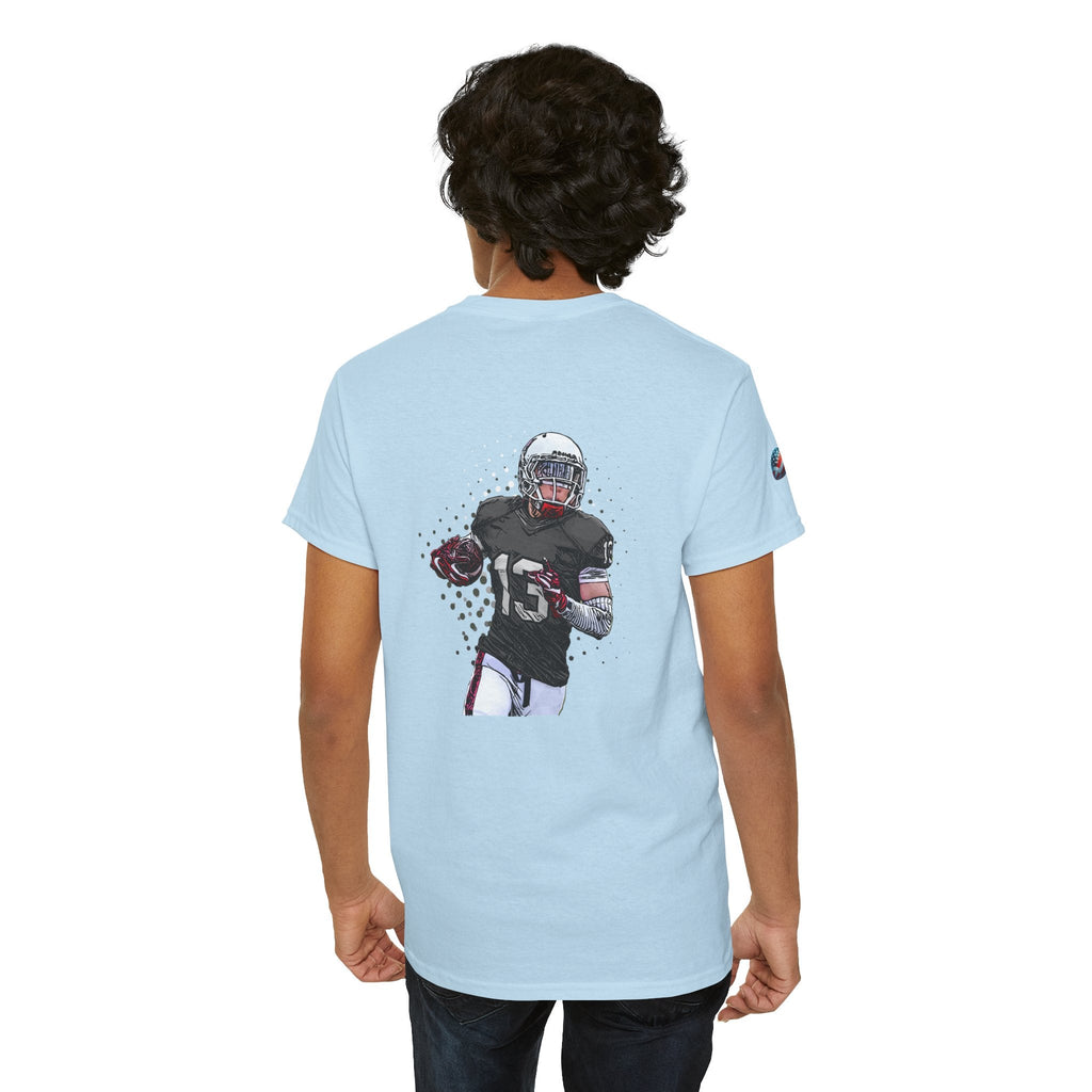 Football Player Graphic Tee Retro Gridiron Jersey Design - Etna Gift