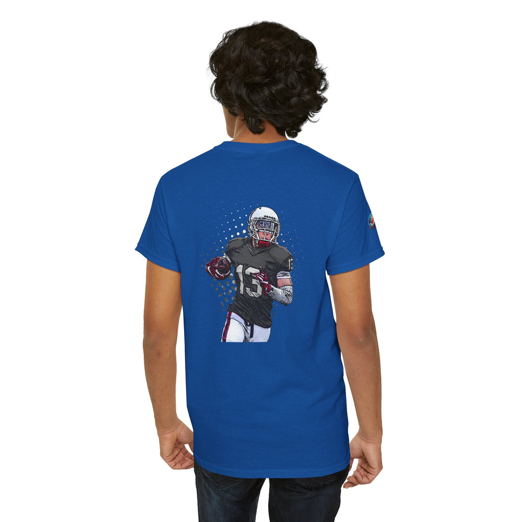 Football Player Graphic Tee Retro Gridiron Jersey Design - Etna Gift