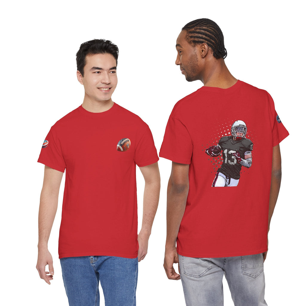Football Player Graphic Tee Retro Gridiron Jersey Design - Etna Gift