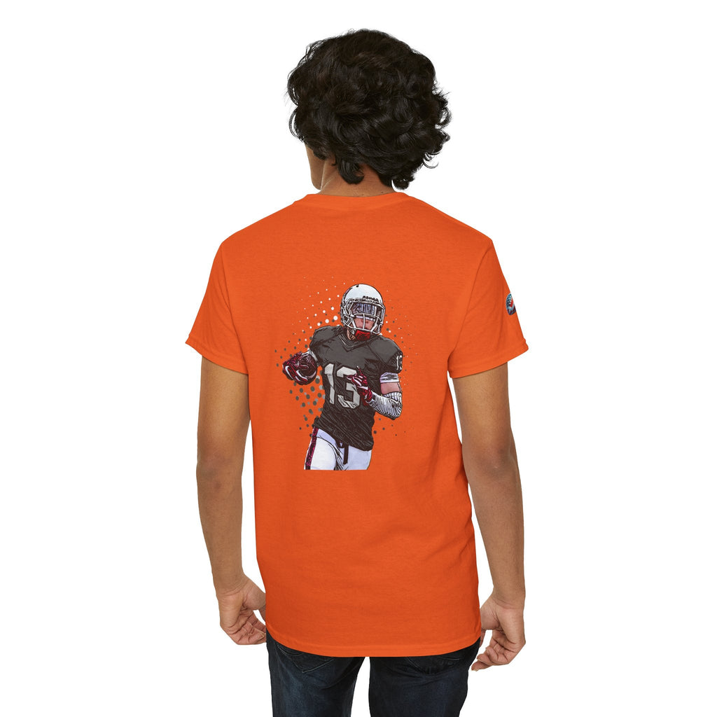 Football Player Graphic Tee Retro Gridiron Jersey Design - Etna Gift