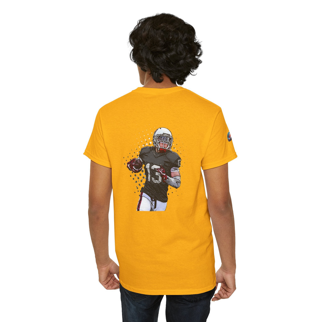 Football Player Graphic Tee Retro Gridiron Jersey Design - Etna Gift