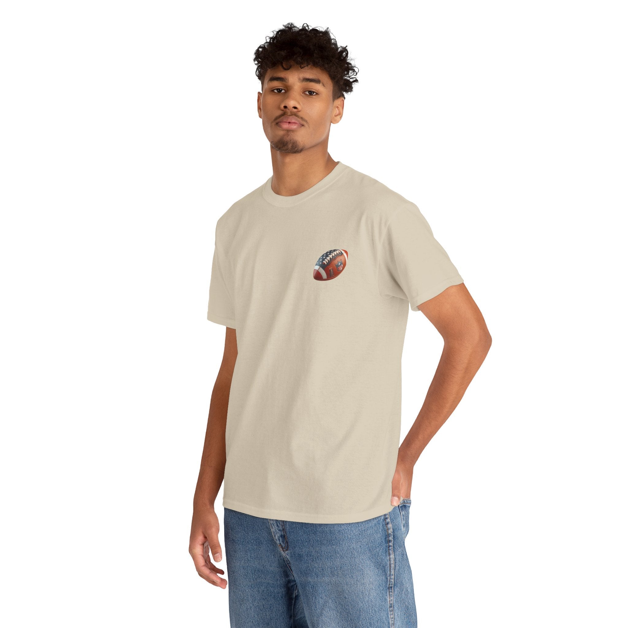 Football Player Graphic Tee Retro Gridiron Jersey Design - Etna Gift