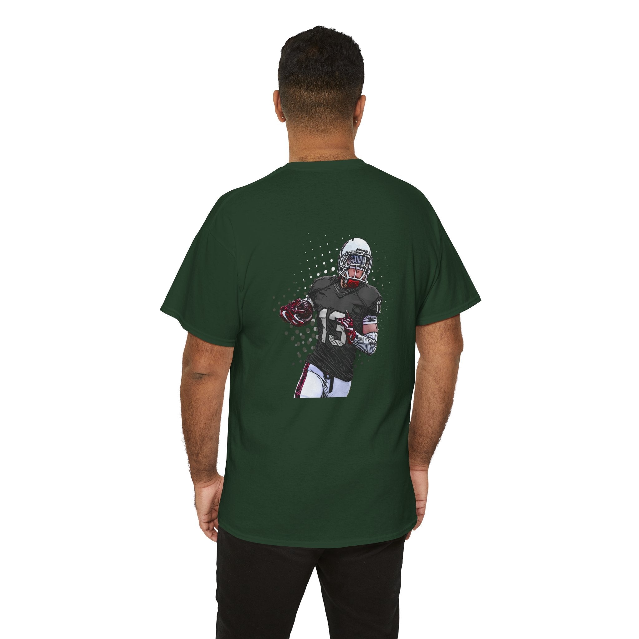 Football Player Graphic Tee Retro Gridiron Jersey Design - Etna Gift