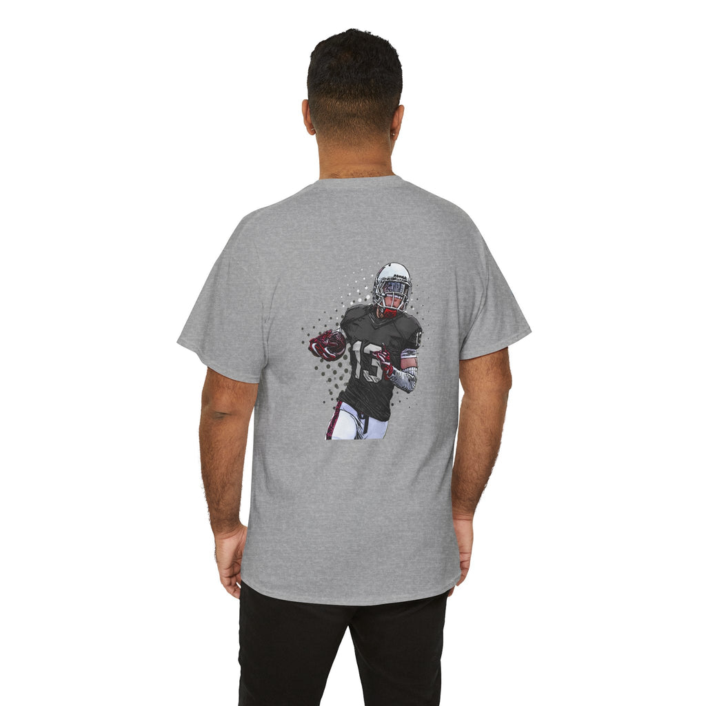Football Player Graphic Tee Retro Gridiron Jersey Design - Etna Gift