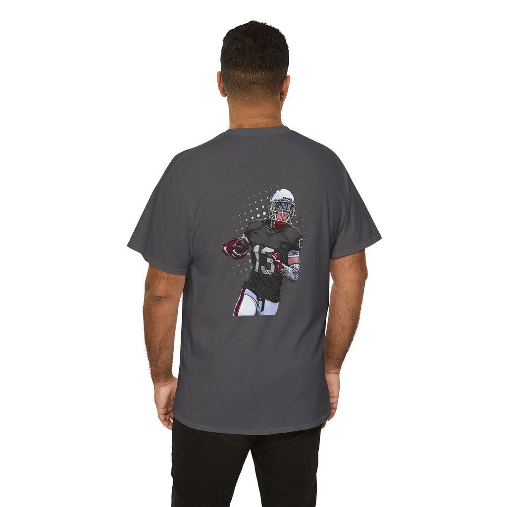 Football Player Graphic Tee Retro Gridiron Jersey Design - Etna Gift