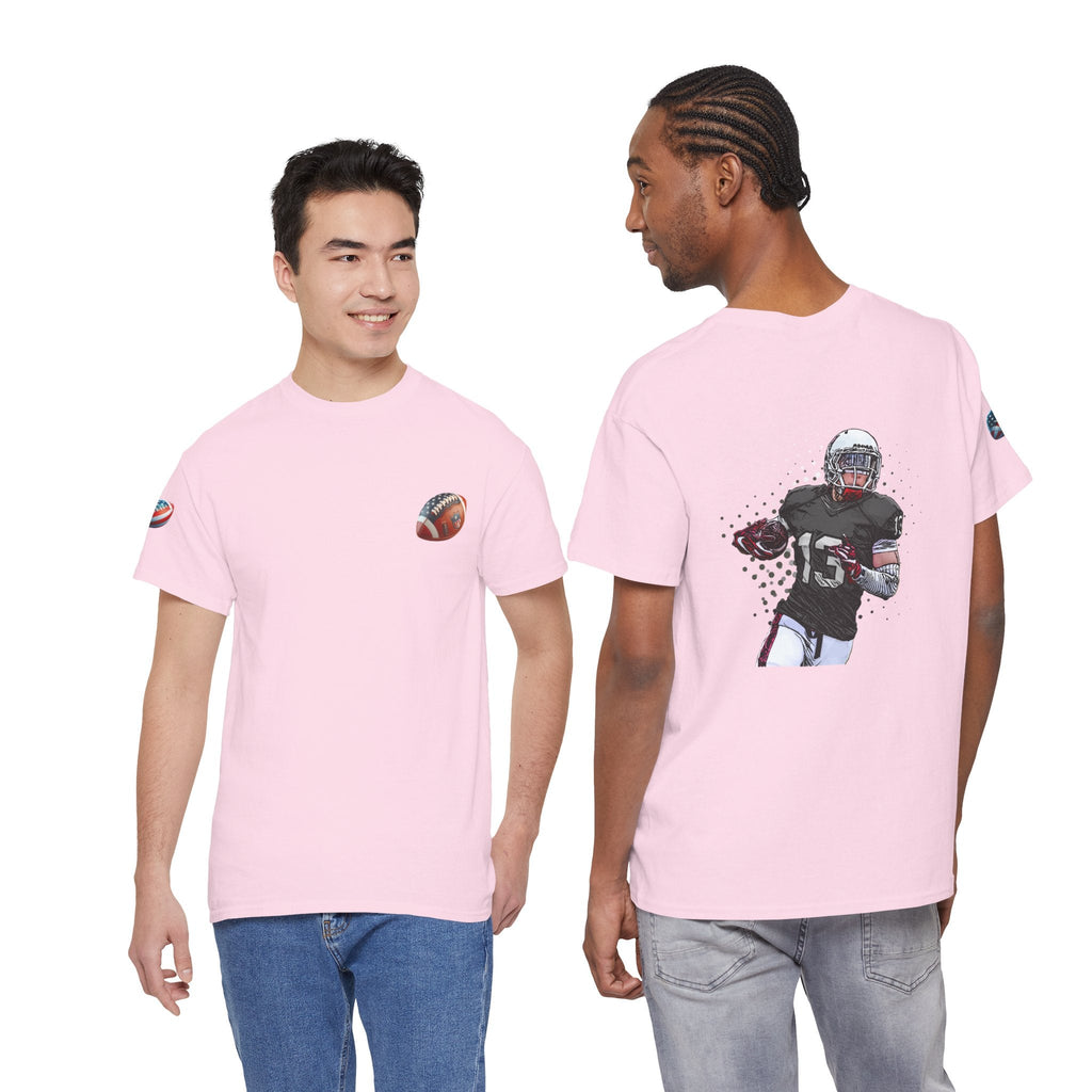 Football Player Graphic Tee Retro Gridiron Jersey Design - Etna Gift