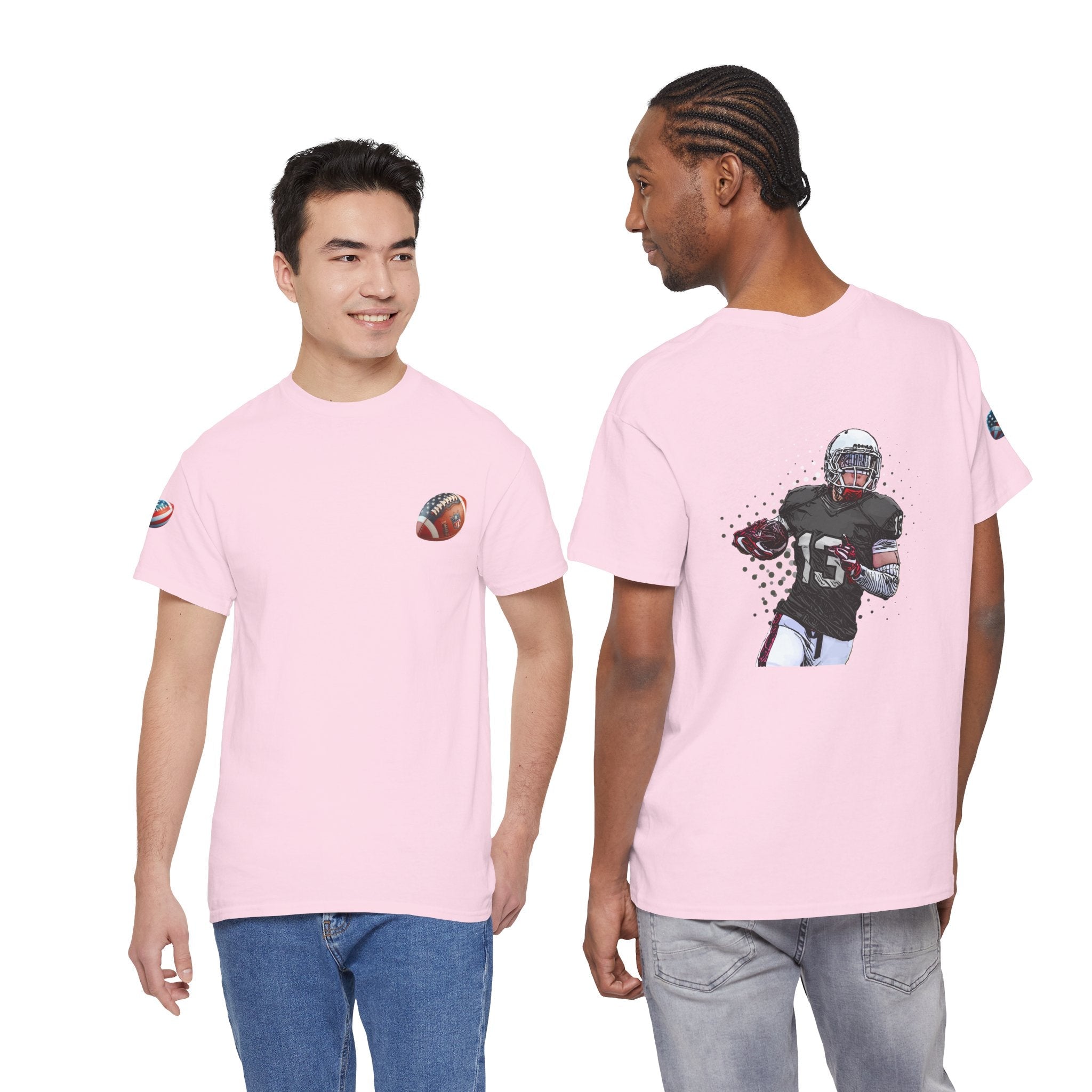 Football Player Graphic Tee Retro Gridiron Jersey Design - Etna Gift