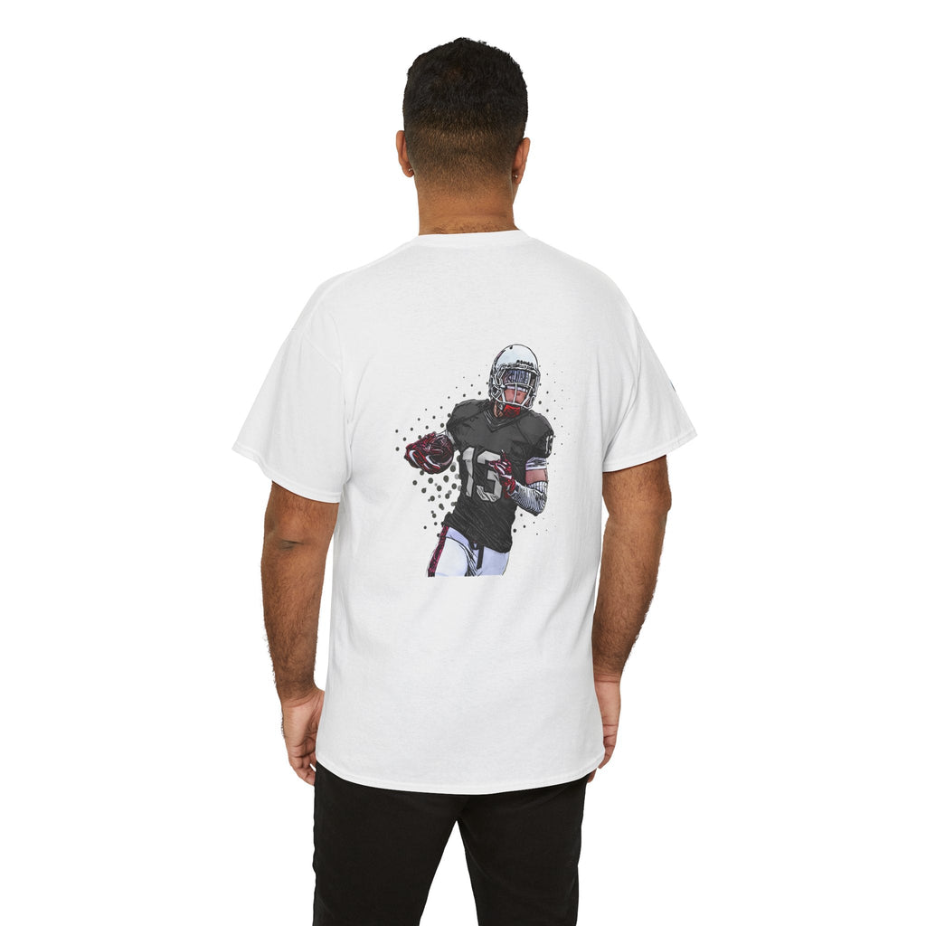 Football Player Graphic Tee Retro Gridiron Jersey Design - Etna Gift