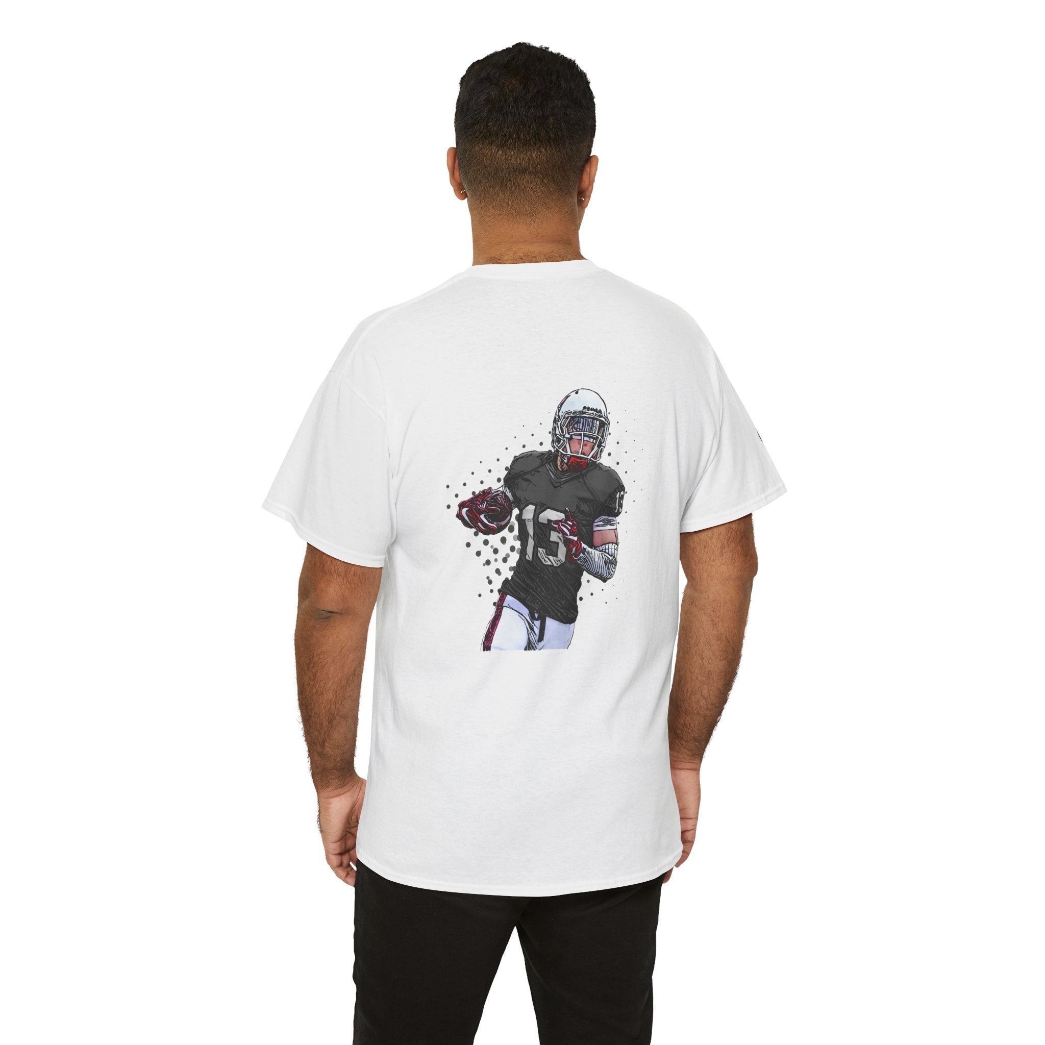 Football Player Graphic Tee Retro Gridiron Jersey Design - Etna Gift
