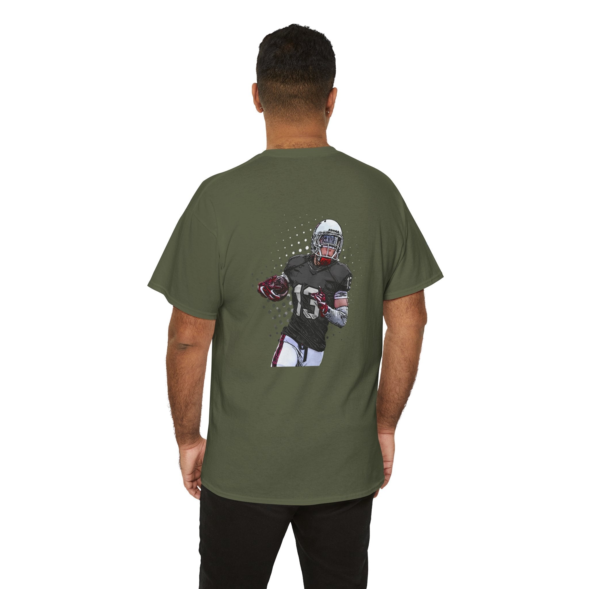 Football Player Graphic Tee Retro Gridiron Jersey Design - Etna Gift