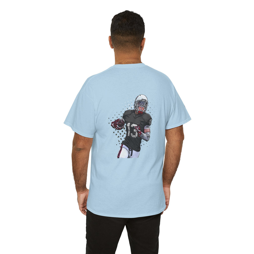 Football Player Graphic Tee Retro Gridiron Jersey Design - Etna Gift
